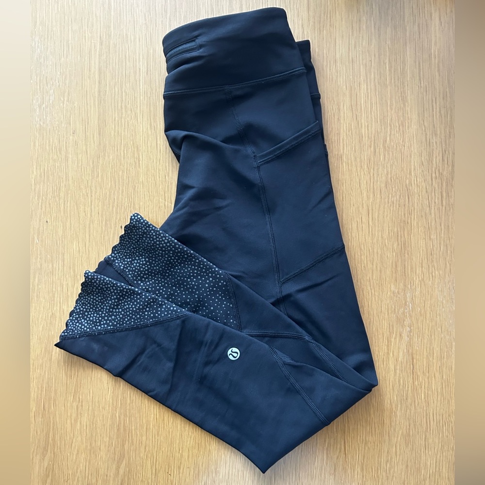 Lululemon Tight Stuff 3/4 running legging scalloped hem
